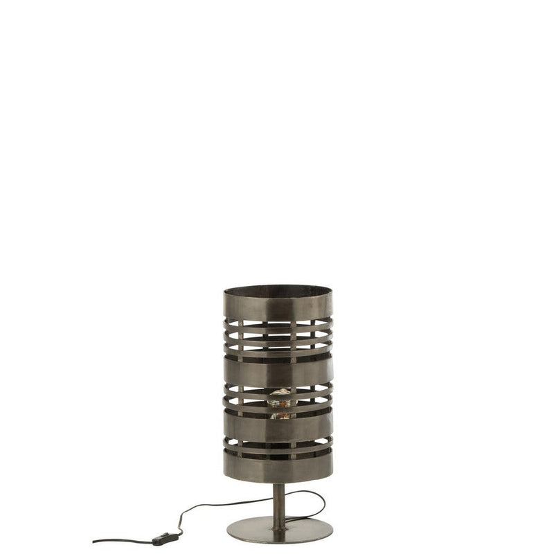 Tafellamp Grijs Ijzer 23 cm 23x23x50 cm-Tafellampen-J-Line
