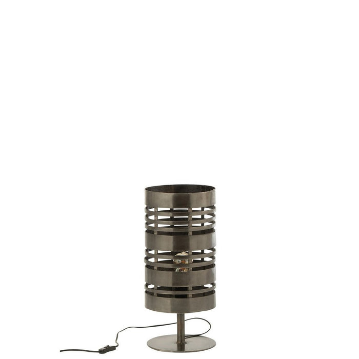 Tafellamp Grijs Ijzer 23 cm-Tafellampen-J-Line