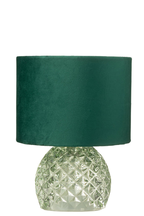Table Lamp Green Glass 17 cm
