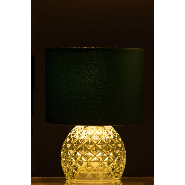 Tafellamp Groen Glas 17 cm 17.2x17.2x23 cm-Tafellampen-J-Line