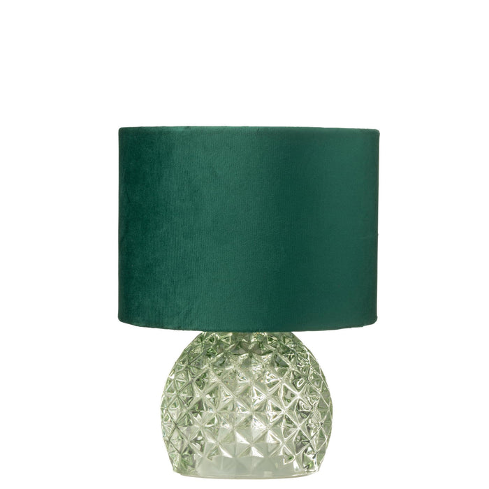 Tafellamp Groen Glas 17 cm 17.2x17.2x23 cm-Tafellampen-J-Line