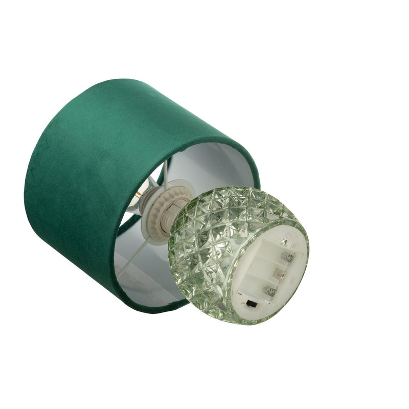 Tafellamp Groen Glas 17 cm 17.2x17.2x23 cm-Tafellampen-J-Line