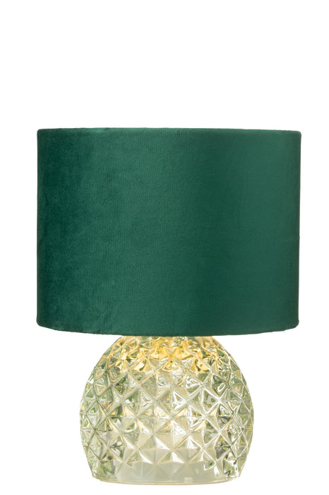 Table Lamp Green Glass 17 cm
