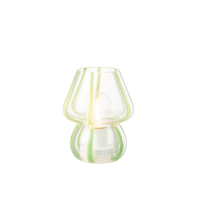 Tafellamp Groen Kunststof S 11 cm 11x11x15 cm-Tafellampen-J-Line