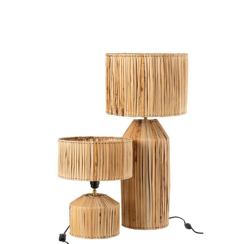 Tafellamp Hanna Bananen Ijzer, Banana Leaf Naturel 35x35x87 cm-Tafellampen-J-Line