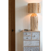 Tafellamp Hanna Bananen Ijzer, Banana Leaf Naturel 35x35x87 cm-Tafellampen-J-Line