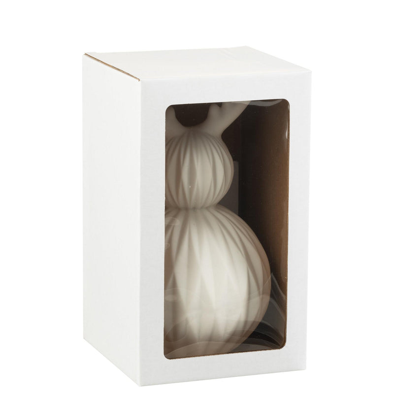 Tafellamp Hert Glaze, Water, Porcelain Wit 14x14x24 cm-Tafellampen-J-Line