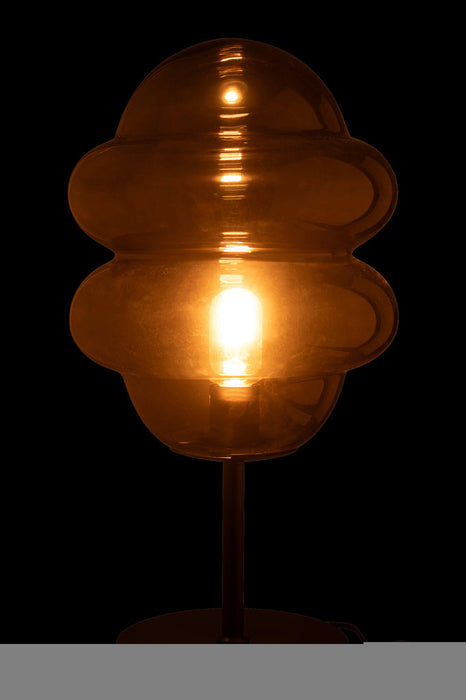 Tafellamp Honinglepel glas grijs-Tafellampen-J-Line