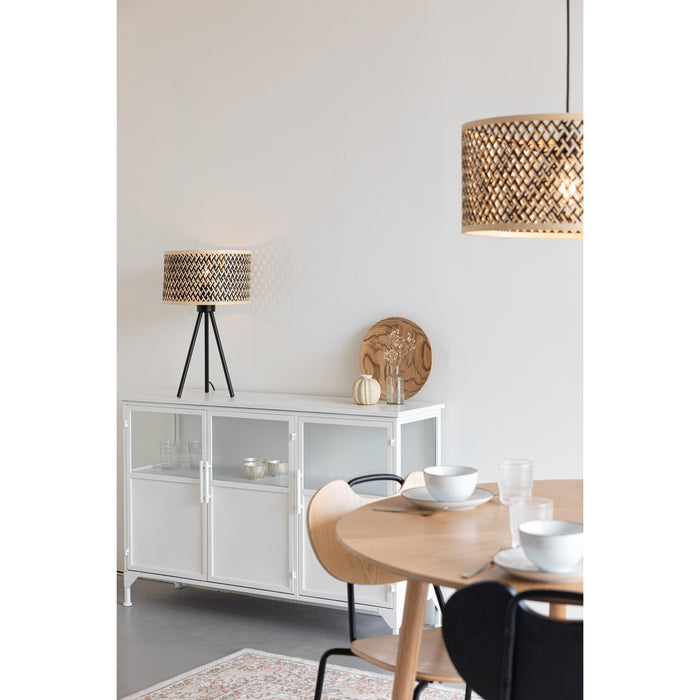 Tafellamp Isla Bamboo hout Beige Ø33x55 cm E27-Tafellampen-Creating Home