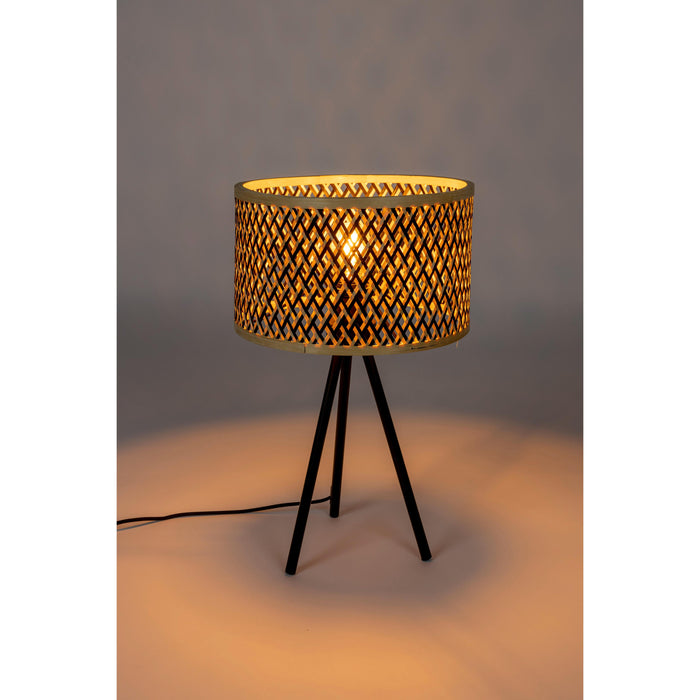 Tafellamp Isla Bamboo hout Beige Ø33x55 cm E27-Tafellampen-Creating Home