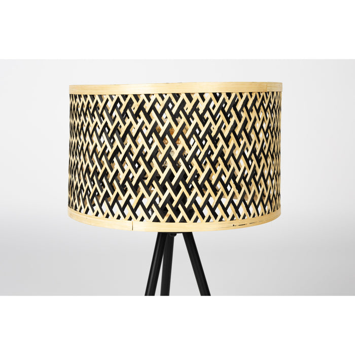 Tafellamp Isla Bamboo hout Beige Ø33x55 cm E27-Tafellampen-Creating Home