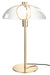Tafellamp Jeff metaal/glas transparant/goud-Tafellampen-J-Line