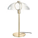Tafellamp Jeff metaal/glas transparant/goud-Tafellampen-J-Line