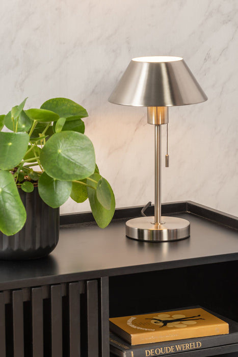 Tafellamp Kantoor Retro - Nikkel - Ø20cm-Tafellampen-Leitmotiv