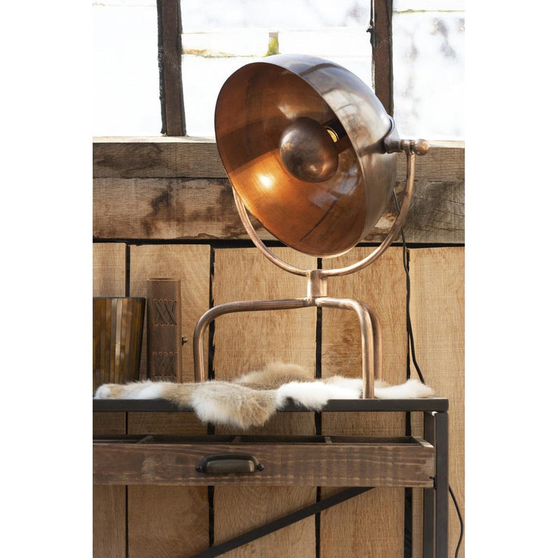 Tafellamp Koper Ijzer Antiek 29 cm 29x41x54 cm-Tafellampen-J-Line