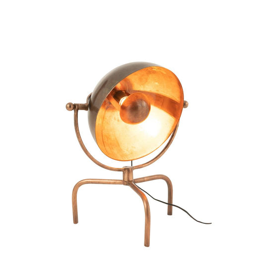 Tafellamp Koper Ijzer Antiek 29 cm-Tafellampen-J-Line