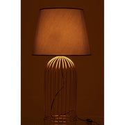 Tafellamp Lampvoet Kap Ijzer Zwart 25x25x62 cm-Tafellampen-J-Line