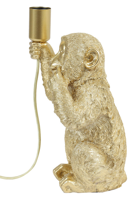 Tafellamp Monkey - Goud - 19,5x20x34cm-Tafellampen-Light & Living