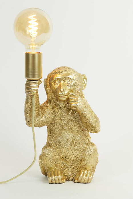 Tafellamp Monkey - Goud - 19,5x20x34cm-Tafellampen-Light & Living