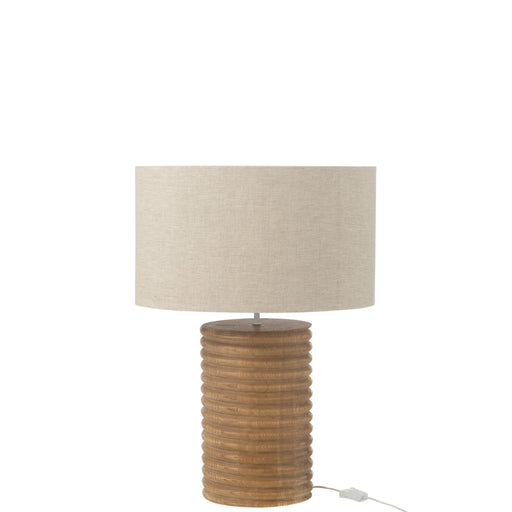 Tafellamp Naturel Ailanthus hout 45 cm 45x45x70 cm-Tafellampen-J-Line