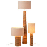 Tafellamp Naturel Ailanthus hout 45 cm 45x45x70 cm-Tafellampen-J-Line