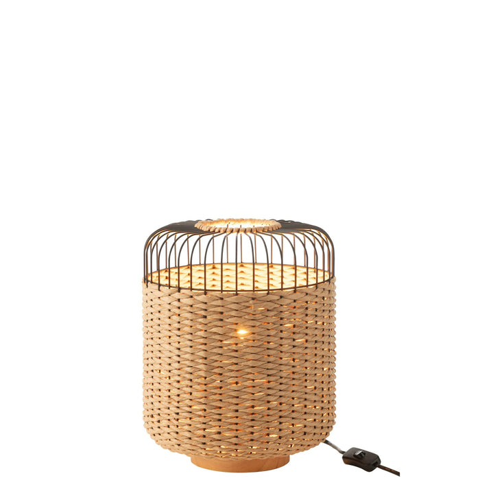 Tafellamp Naturel Beech hout 27 cm-Tafellampen-J-Line