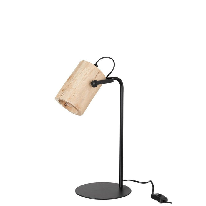 Tafellamp Naturel Berangan hout 18 cm 18x21x42 cm-Bureaus-J-Line