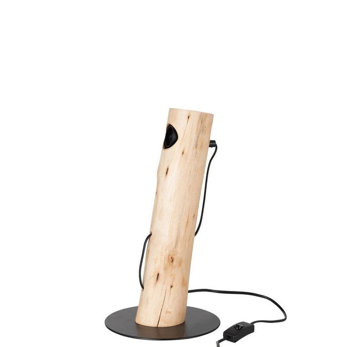 Tafellamp Naturel Berangan hout 21 cm 21x23x36 cm-Tafellampen-J-Line