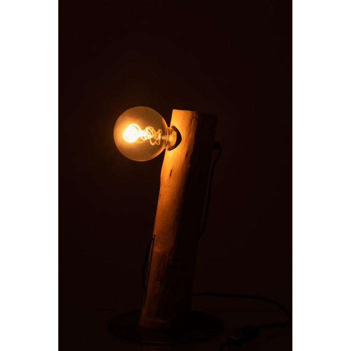 Tafellamp Naturel Berangan hout 21 cm-Tafellampen-J-Line