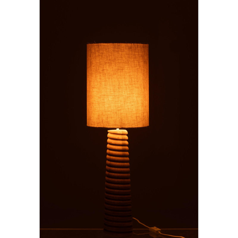 Tafellamp Naturel Linnen 25 cm 25x25x85 cm-Tafellampen-J-Line