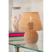 Tafellamp Naturel Rotan 17 cm 17x17x23 cm-Tafellampen-J-Line