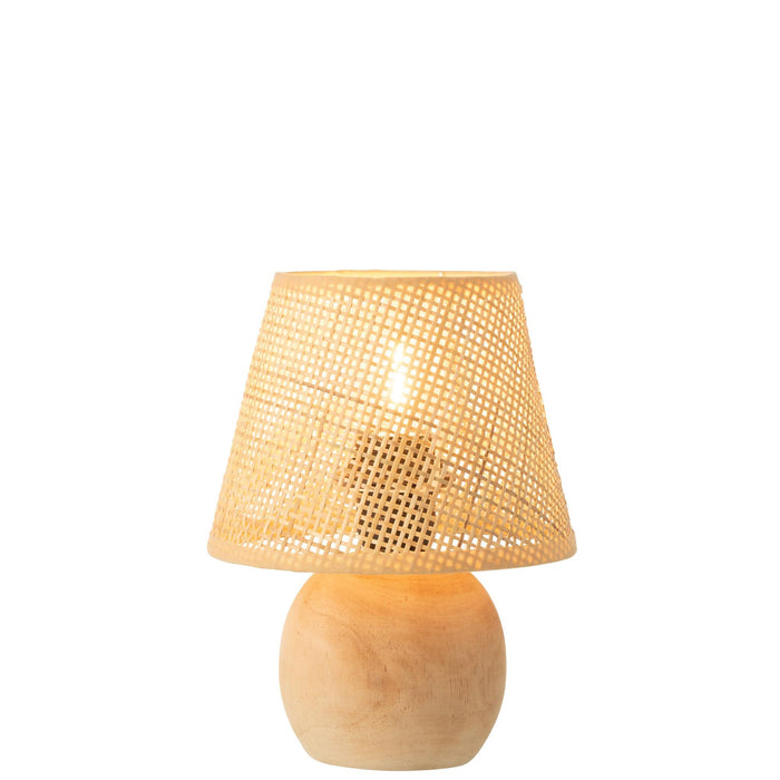 Tafellamp Naturel Rotan 17 cm-Tafellampen-J-Line