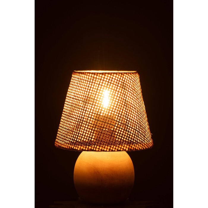 Tafellamp Naturel Rotan 17 cm-Tafellampen-J-Line