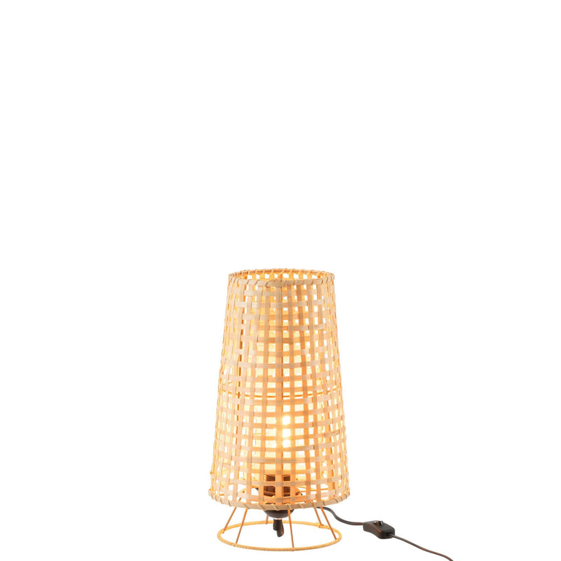 Tafellamp Naturel Rotan 20 cm 20x20x36 cm-Tafellampen-J-Line
