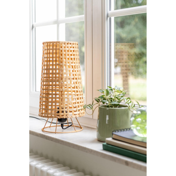 Tafellamp Naturel Rotan 20 cm 20x20x36 cm-Tafellampen-J-Line