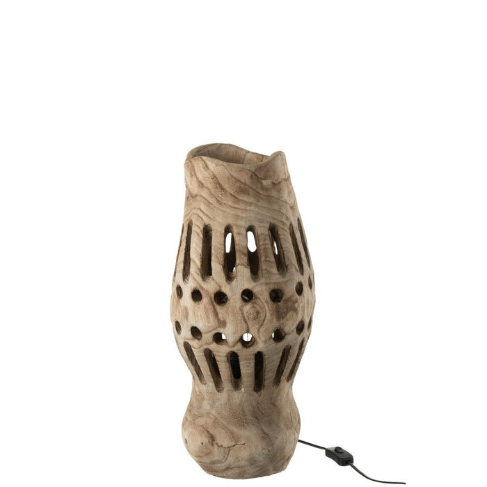 Tafellamp Naturel Willow hout 24 cm 24x24x49 cm-Tafellampen-J-Line