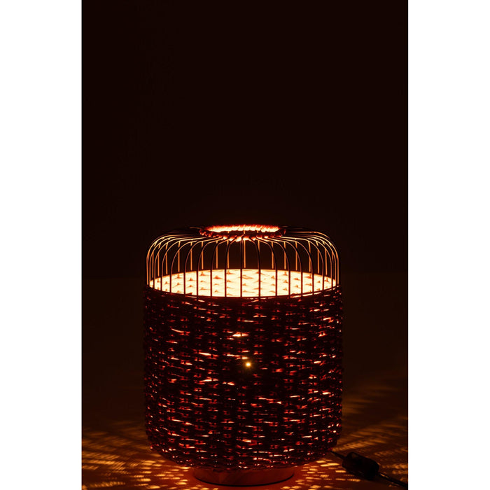 Tafellamp Oranje Beech hout 27 cm 27x27x34.5 cm-Tafellampen-J-Line