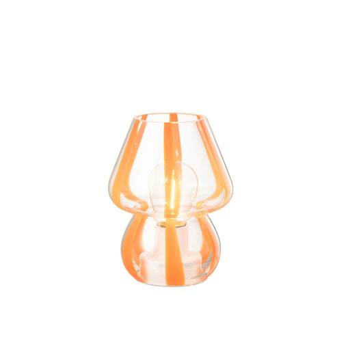 Tafellamp Oranje Glas S 11 cm 11x11x15 cm-Tafellampen-J-Line