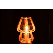 Tafellamp Oranje Glas S 11 cm 11x11x15 cm-Tafellampen-J-Line