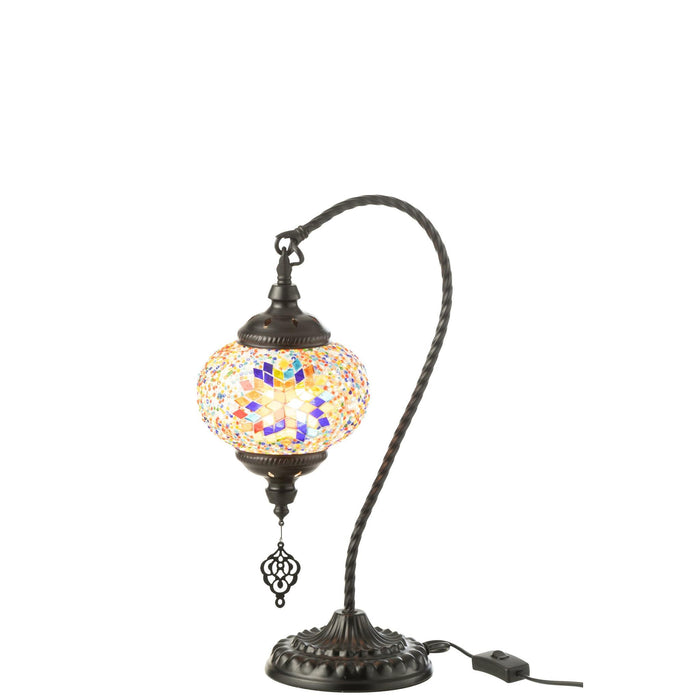 Tafellamp Oranje Metaal 24 cm 24x15x44 cm-Tafellampen-J-Line