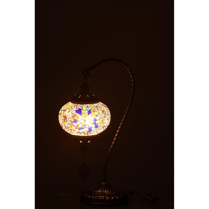Tafellamp Oranje Metaal 24 cm-Tafellampen-J-Line