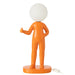 Tafellamp Oranje Polykunsthars 14 cm 14x19.5x44.5 cm-Tafellampen-J-Line