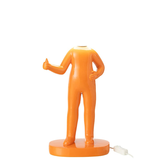 Tafellamp Oranje Polykunsthars 14 cm-Tafellampen-J-Line
