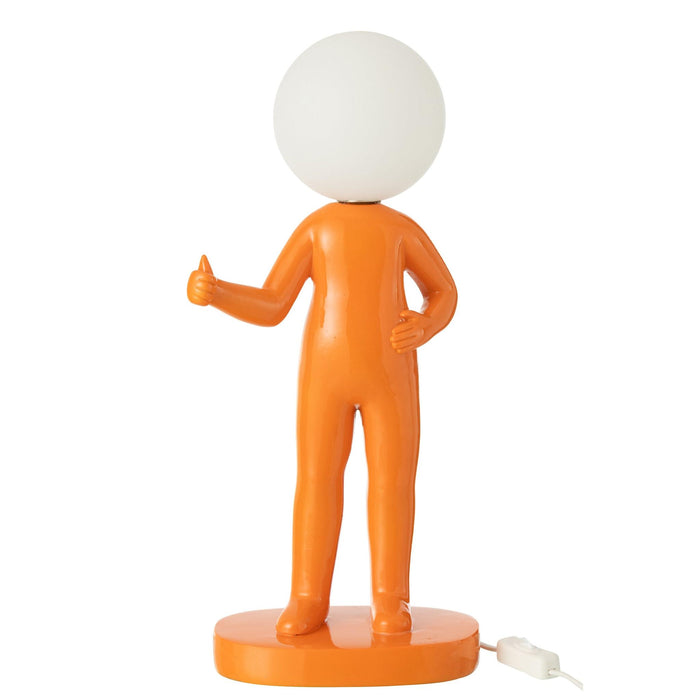 Tafellamp Oranje Polykunsthars 14 cm-Tafellampen-J-Line