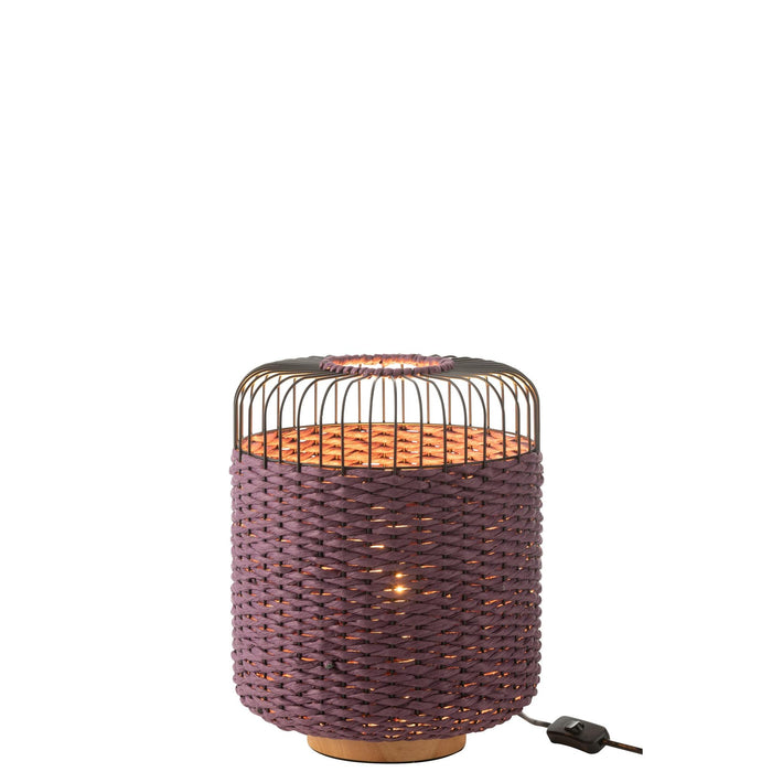 Tafellamp Paars Paper 27 cm 27x27x34.5 cm-Tafellampen-J-Line