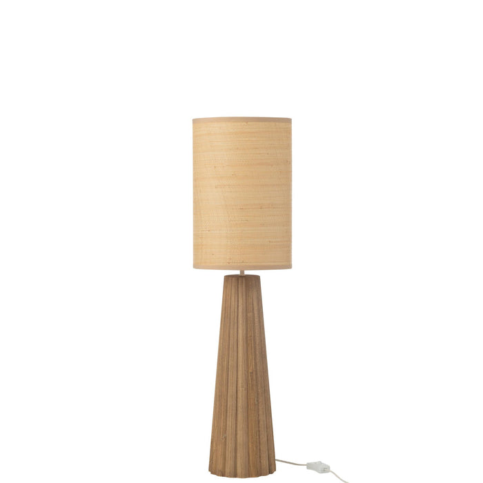 Tafellamp Paraplu Grass, Ailanthus Hout Naturel 20x20x78 cm-Tafellampen-J-Line