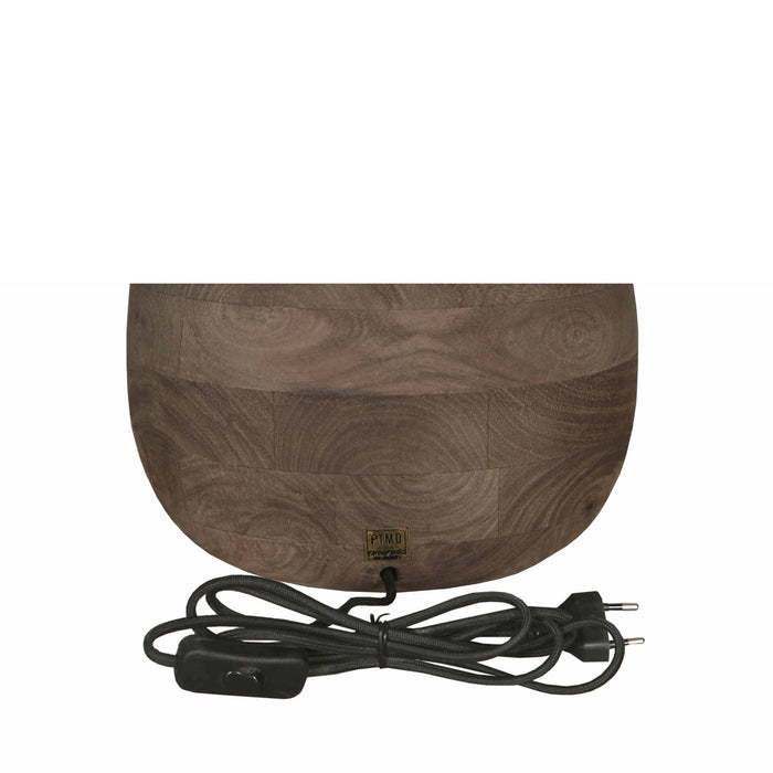 Tischlampen Peake Braun Mangoholz Rund Tischlampe Big