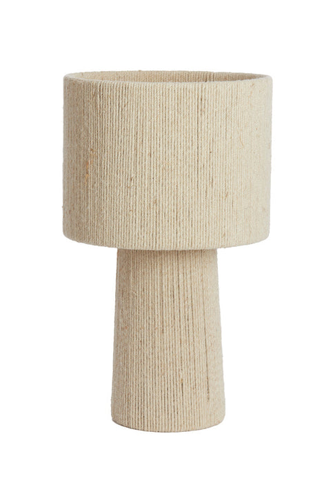 Tafellamp Pitino - Jute - Ø31,5cm-Tafellampen-Light & Living