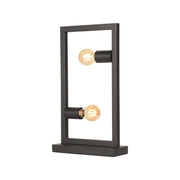 Tafellamp Quadrato Metaal Zwart 10x20x45 cm-Tafellampen-LABEL51