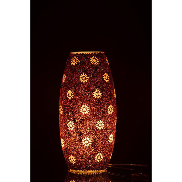 Tafellamp Rood Glas 24 cm 24x24x42 cm-Tafellampen-J-Line